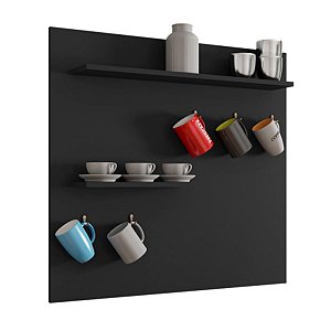 Painel Decor Cantinho Do Cafe Para Ambiente Preto