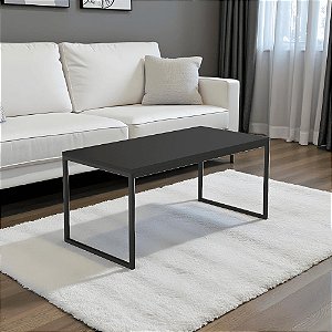 Mesa De Centro Industrial Elegance Preto Fosco