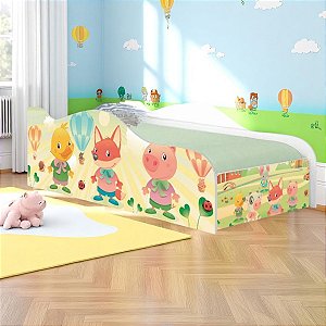 Cama Mobili Solteiro Fazendinha Animais