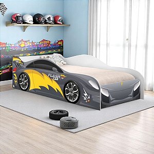 Cama Solteiro Glow Velocista Chumbo