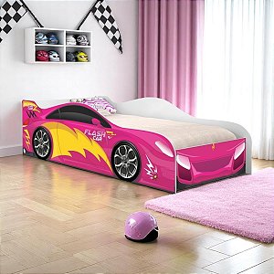 Cama Solteiro Glow Velocista Rosa