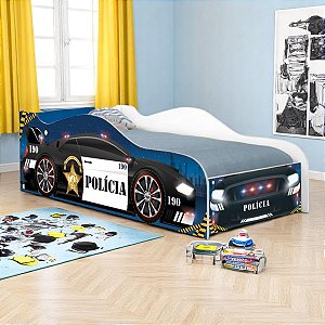 Cama Carro De Polícia Kids Solteiro