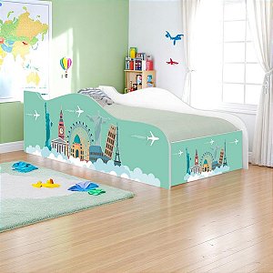 Cama Mobili Solteiro Mundo Viagens