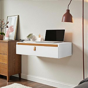 Bancada Supensa Para Notebook Branco Nature