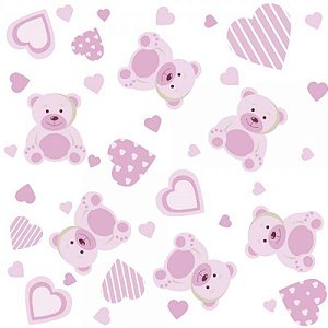 Papel De Parede Infantil Ursinho Menina