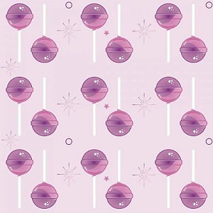 Papel De Parede Infantil Pirulito Rosa