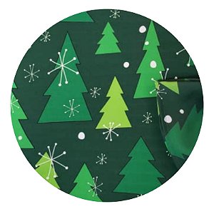 Kit 4 Capas Sousplat árvore De Natal Verde 35cmx35cm - UN / 4