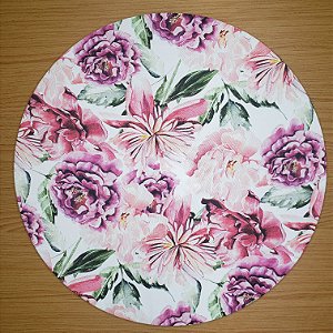 Kit 4 Capas Sousplat Floral Amour Charlô 35cmx35cm - UN / 4