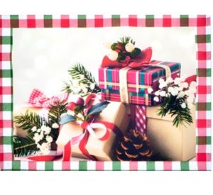 Kit 4 Jogos Americanos Impermeável Caixa De Presente Natal 43cmx34cm - UN / 4