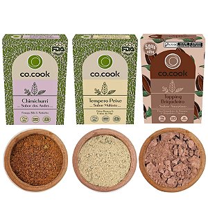 Cocook Kit 3 Funcionais Tempero Chimichurri, Peixe Topping Brigadeiro 225g - UN / 3