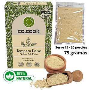 Cocook Tempero Funcional 100% Natural Peixe Sabor Malásia 75g
