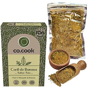 Tempero Funcional 100% Natural Cocook Caril De Banana Sabor ásia 75g