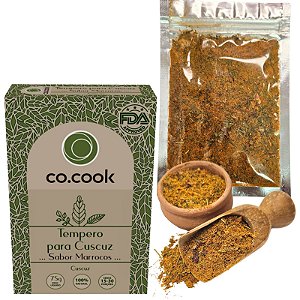 Tempero Funcional 100% Natural Cocook Cuscuz Sabor Marrocos 75g