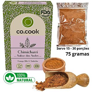 Tempero Funcional 100% Natural Cocook Chimichurri Sabor Andes 75g