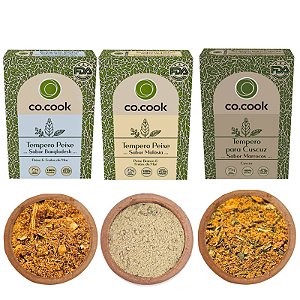 Kit 3 Temperos Funcionais Co.cook – Peixe Bangladesh Malásia E Cuscuz Marroquino 225g - UN / 3