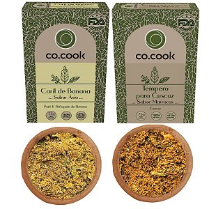 Kit 2 Temperos Funcionais 100% Natural Caril De Banana E Cuscuz Marroquino 150g - UN / 2