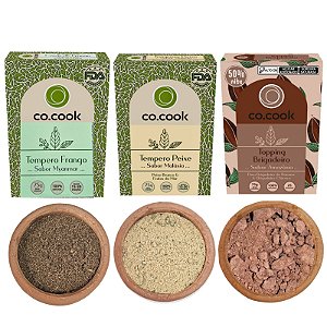 Cocook Kit 3 Funcionais Tempero Frango, Peixe Topping Brigadeiro 225g - UN / 3