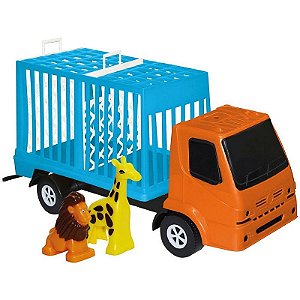 Caminhão Super Truck Safari Com 2 Bonecos Sortido Coleção Safari