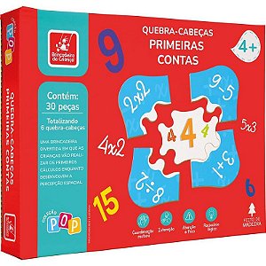 Quebra-cabeça Madeira Primeiras Contas 30 Peças