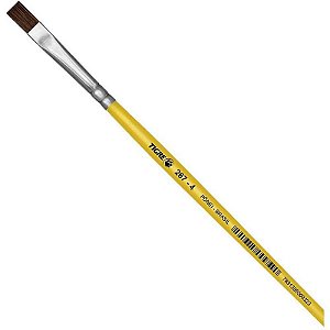 Pincel Escolar Chato 267 N04 Amarelo