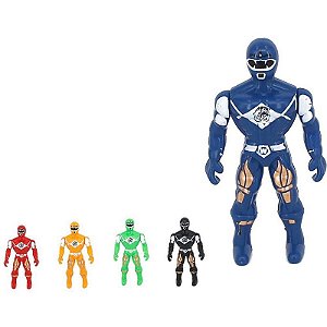 Boneco E Personagem Hero Squad 5 Pcs