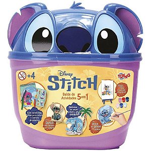 Balde De Atividades 5 Em 1 Stitch Com Itens Criativos Infantis