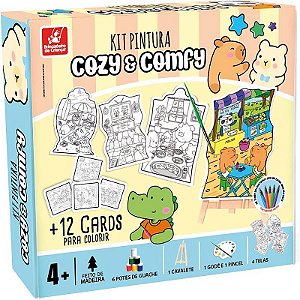 Brinquedo Para Colorir Comfy E Cozy Kit Pintura Com Acessórios