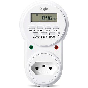 Timer Temporizador Digital 10a 2p+t Com Programação Automática