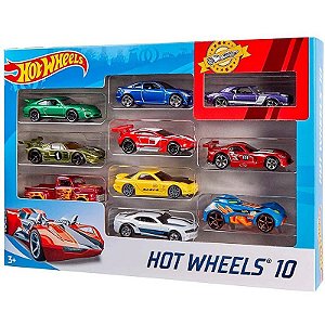 Hot Wheels Die-cast Pack Com 10 Carrinhos