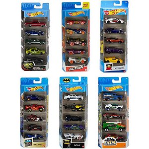 Hot Wheels Die-cast Pack Com 5 Carrinhos