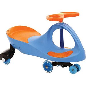 Gira E Anda Ginga Car Azul Com Luz