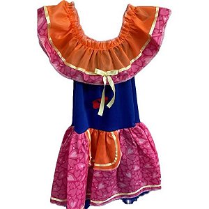Fantasia Festa Junina Vestido Babado M