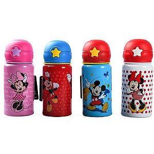 Garrafa De Alumínio Mickey/minnie 500ml Com Trava