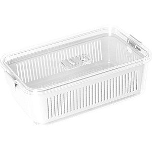 Pote Acrílico Hermetico Slim 2570ml Branco
