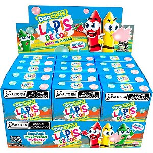 Doce Lápis De Cor Danclets Sabores Display Com 15