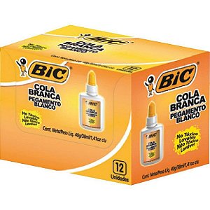 Cola Escolar Bic 40g Caixa Com 12 Unidades