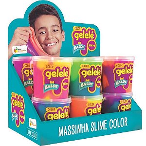 Slime Gelelé Balde Color 457g - Caixa Com 12