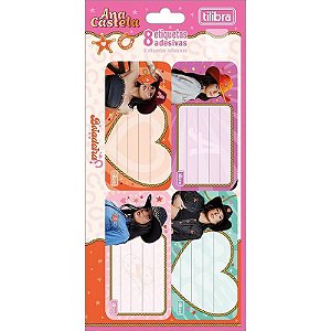 Etiqueta Escolar Decorada Ana Castela Com 8 Etiquetas 100x208mm - Pacote Com 10