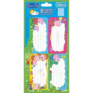 Etiqueta Escolar Decorada Peppa Pig Com 8 Etiquetas 100x208mm Pct. C/10