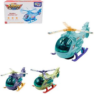 Helicóptero War Luz E Som Bate E Volta Sortido A Pilha