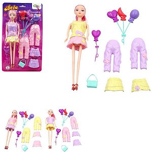 Boneca Mila Dress Com Acessórios Sortidos No Blister