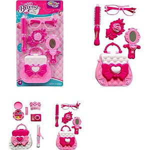 Kit Maquiagem E Beleza Infantil Miss Glamour Sortido Blister
