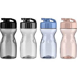 Garrafa Plástica Veneza Sortida 350ml Com Tampa Flip Caixa Com 24