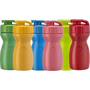 Garrafa Plástica Veneza Colorida 350ml Sortida Caixa Com 24
