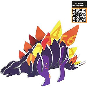 Quebra-cabeça Cartonado 3d Dino 35 Peças 44x24,5cm