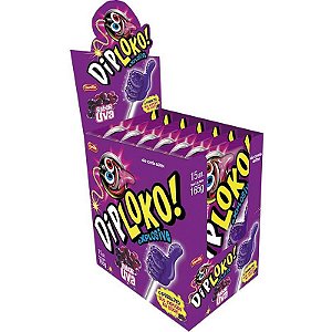 Doce Dip Loko Explosive Uva - Display Com 15 Unidades