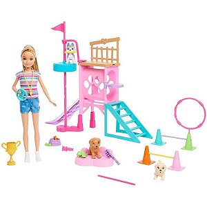 Barbie Entretenimento Stacie - Conjunto Treinadora De Cães
