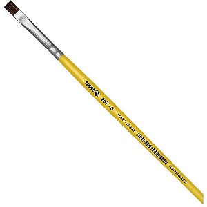 Pincel Escolar Chato 267 Nº 00 Amarelo
