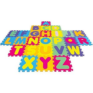 Brinquedo Pedagógico Eva Alfabeto 28x28 Cm 5mm Com 26 Peças