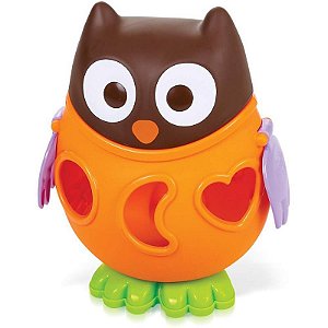 Brinquedo Educativo Corujinha Com Cubos Didáticos Coloridos